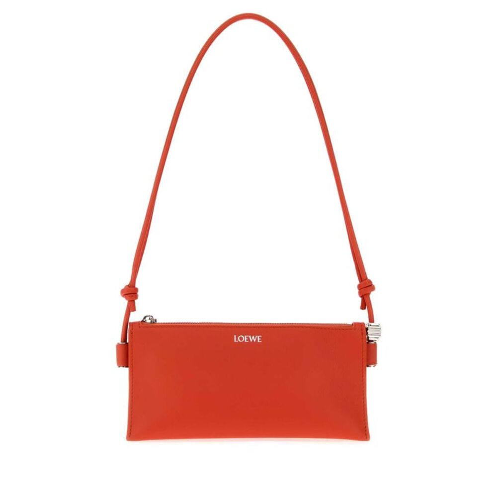 Loewe Women Coral Leather Joya Shoulder Bag